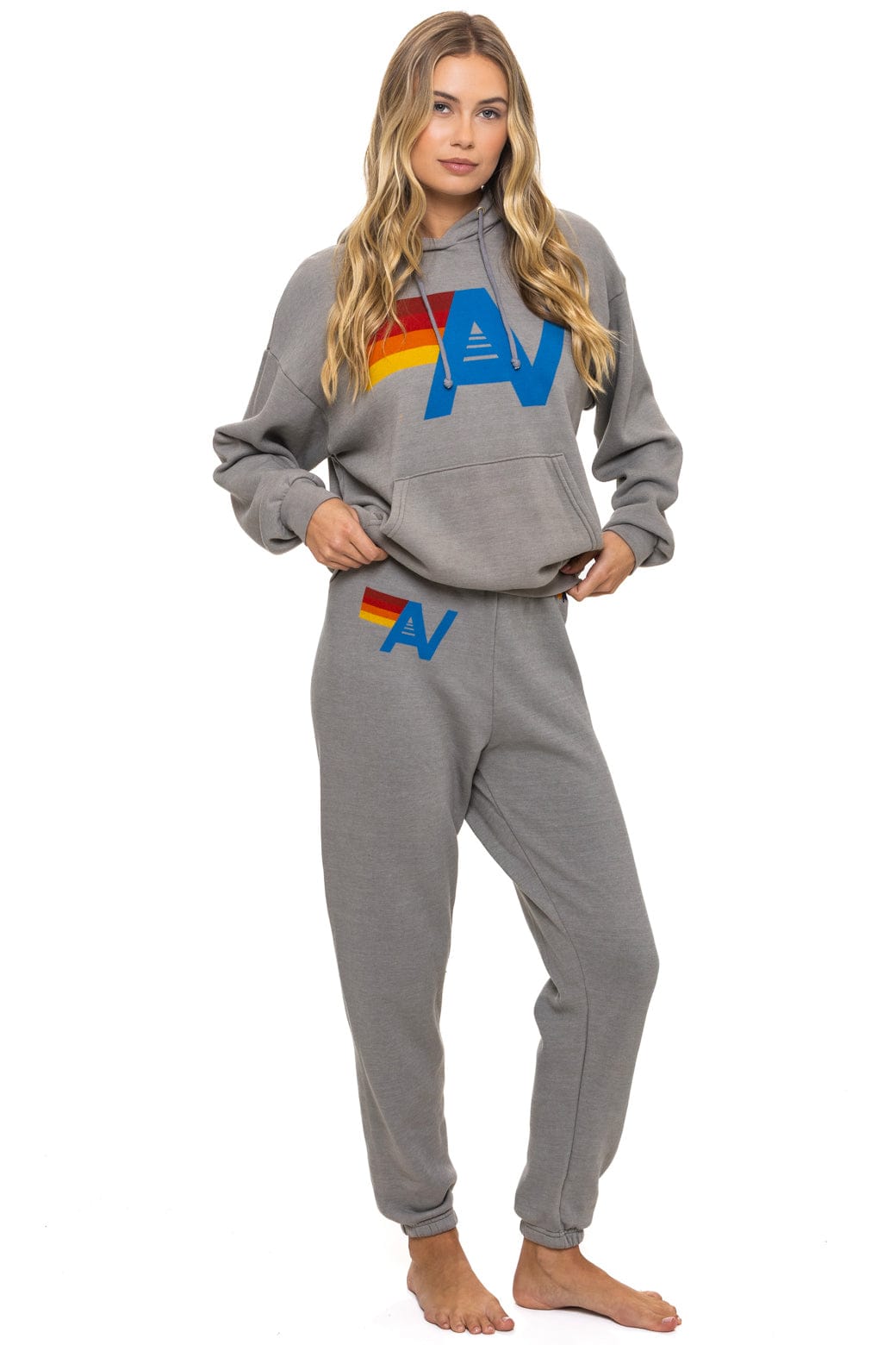LOGO PULLOVER RELAXED HOODIE - SLATE - Image 10