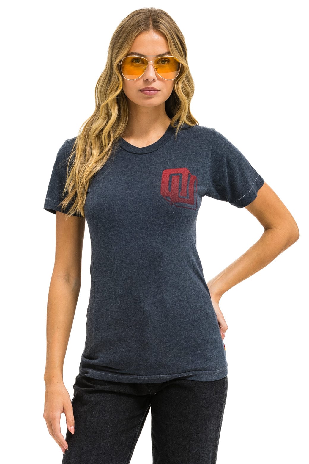 UNIVERSITY OF OKLAHOMA BOLT CREW TEE SHIRT - CHARCOAL - Image 3