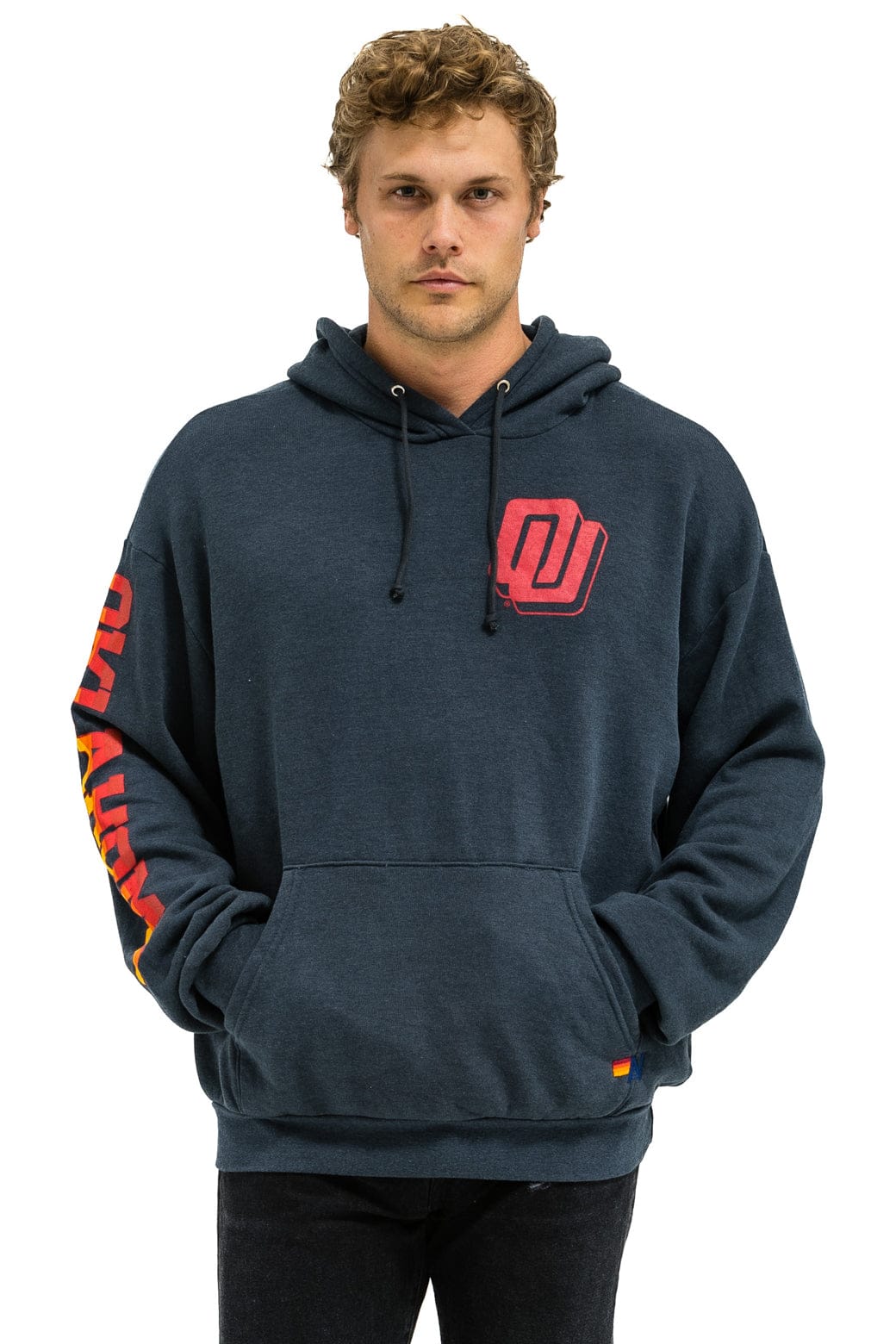 UNIVERSITY OF OKLAHOMA PULLOVER HOODIE RELAXED - CHARCOAL - Image 2