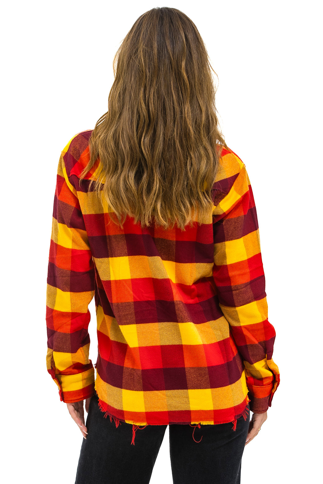 PLAID FLANNEL LIGHT WEIGHT UNISEX WESTERN SHIRT - SURFY PLAID - Image 7