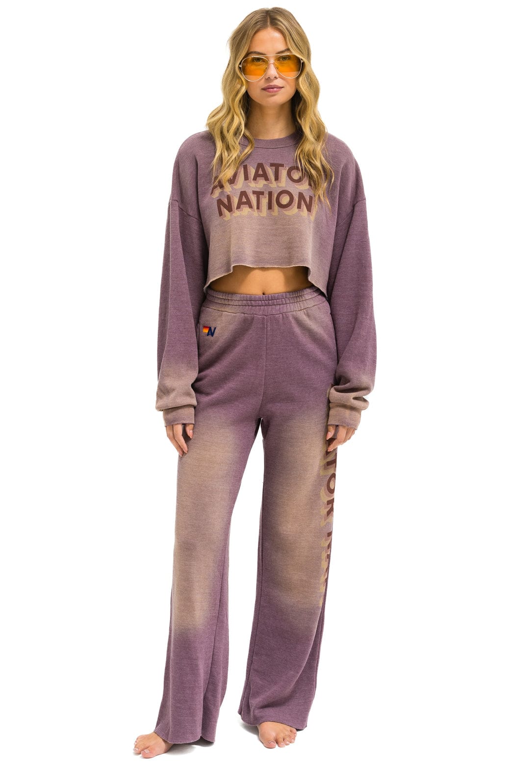 AN 3D WIDE LEG POCKET SWEATPANTS - FADED MOCHA - Image 6