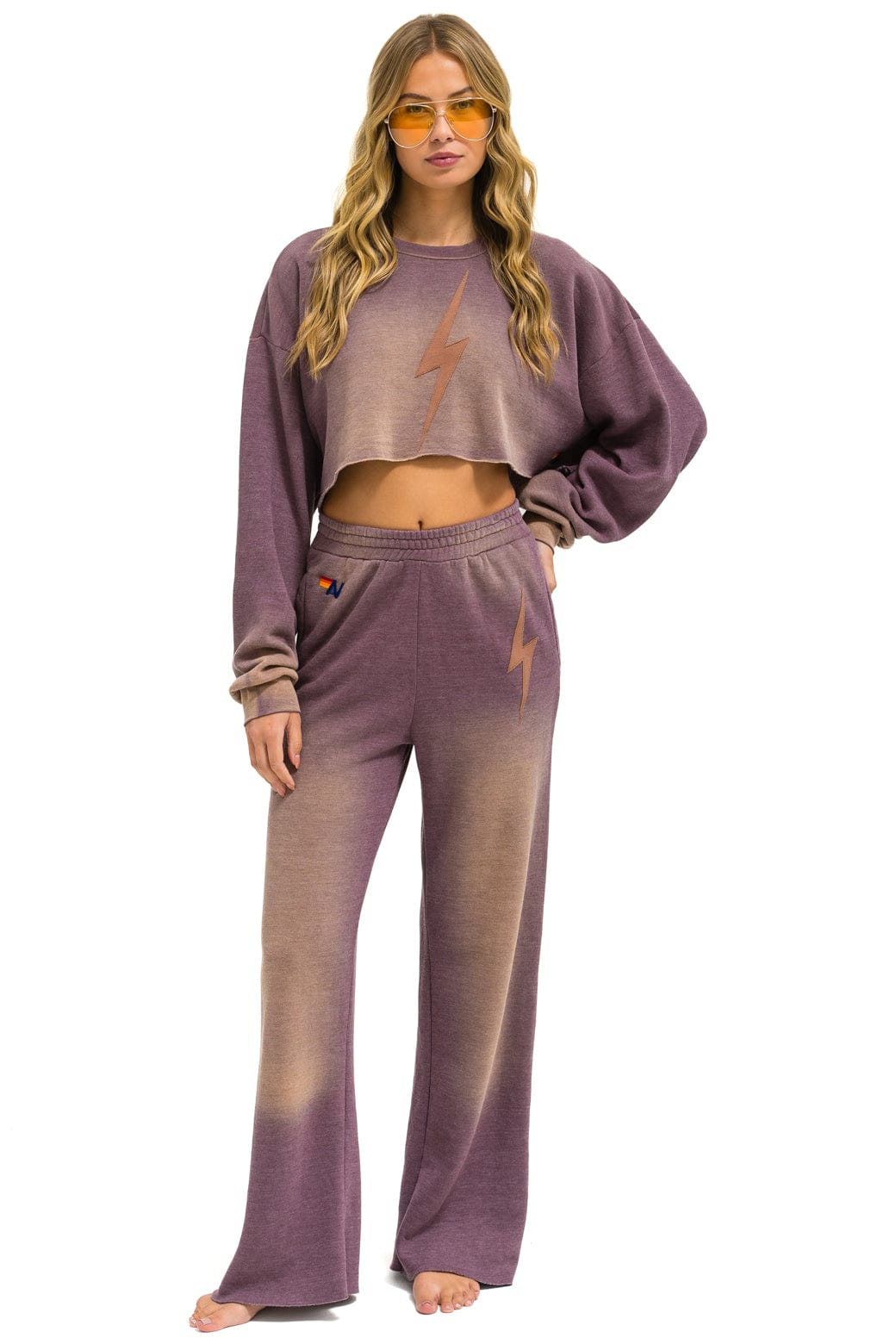 BOLT STITCH CROPPED CREW SWEATSHIRT RELAXED - FADED MOCHA - Image 5