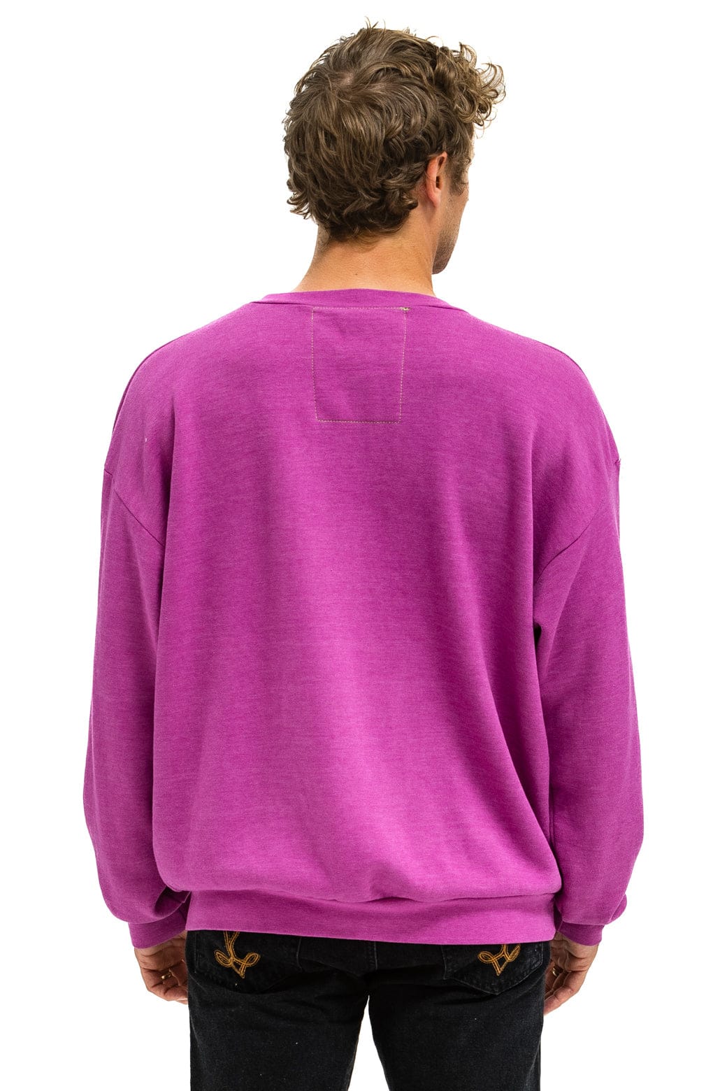 DAYDREAM RELAXED CREW SWEATSHIRT - MAGENTA - Image 8