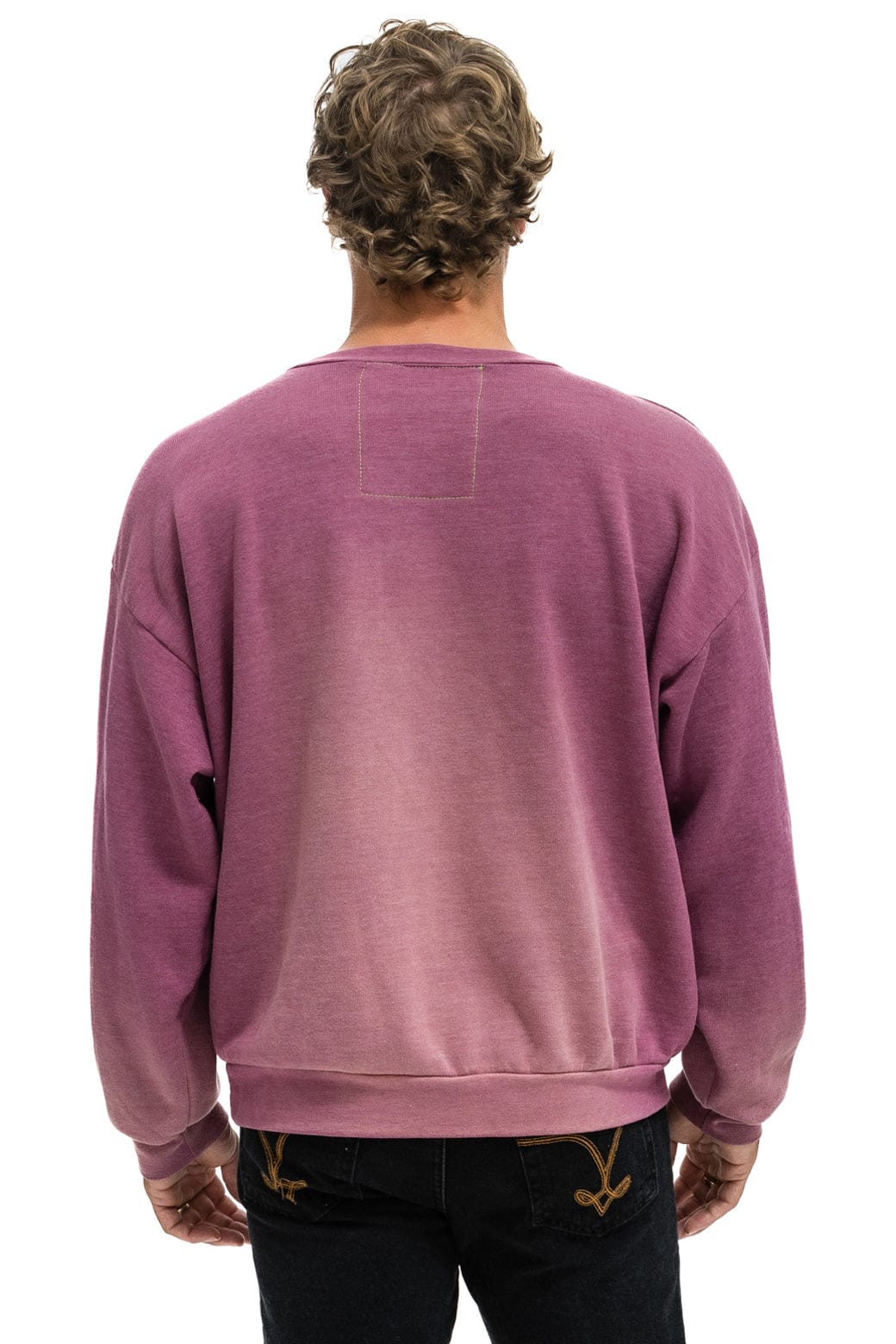ESSENTIAL RELAXED CREW SWEATSHIRT - FADED BERRY - Image 8