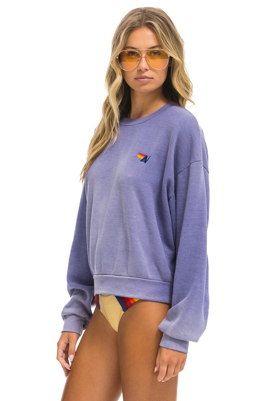 ESSENTIAL RELAXED CREW SWEATSHIRT - FADED GRAPE - Image 5