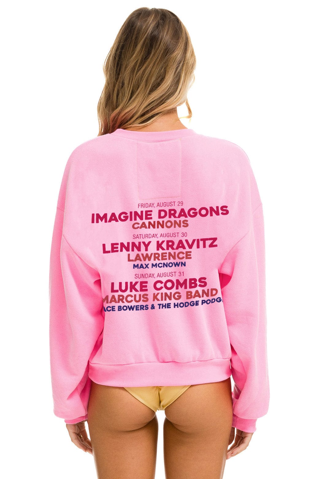 JAZZ ASPEN SNOWMASS 2025 CREW SWEATSHIRT RELAXED - NEON PINK - Image 2