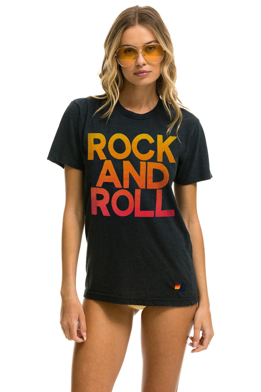ROCK & ROLL FADE TEE - CHARCOAL - Image 2