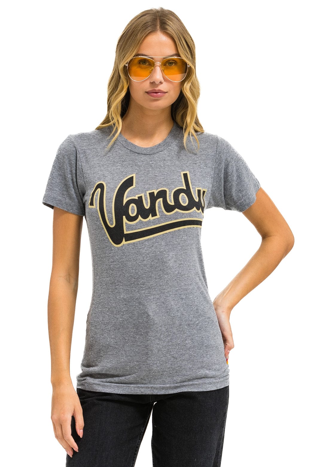 VANDERBILT COMMODORES CREW TEE SHIRT - HEATHER GREY - Image 2