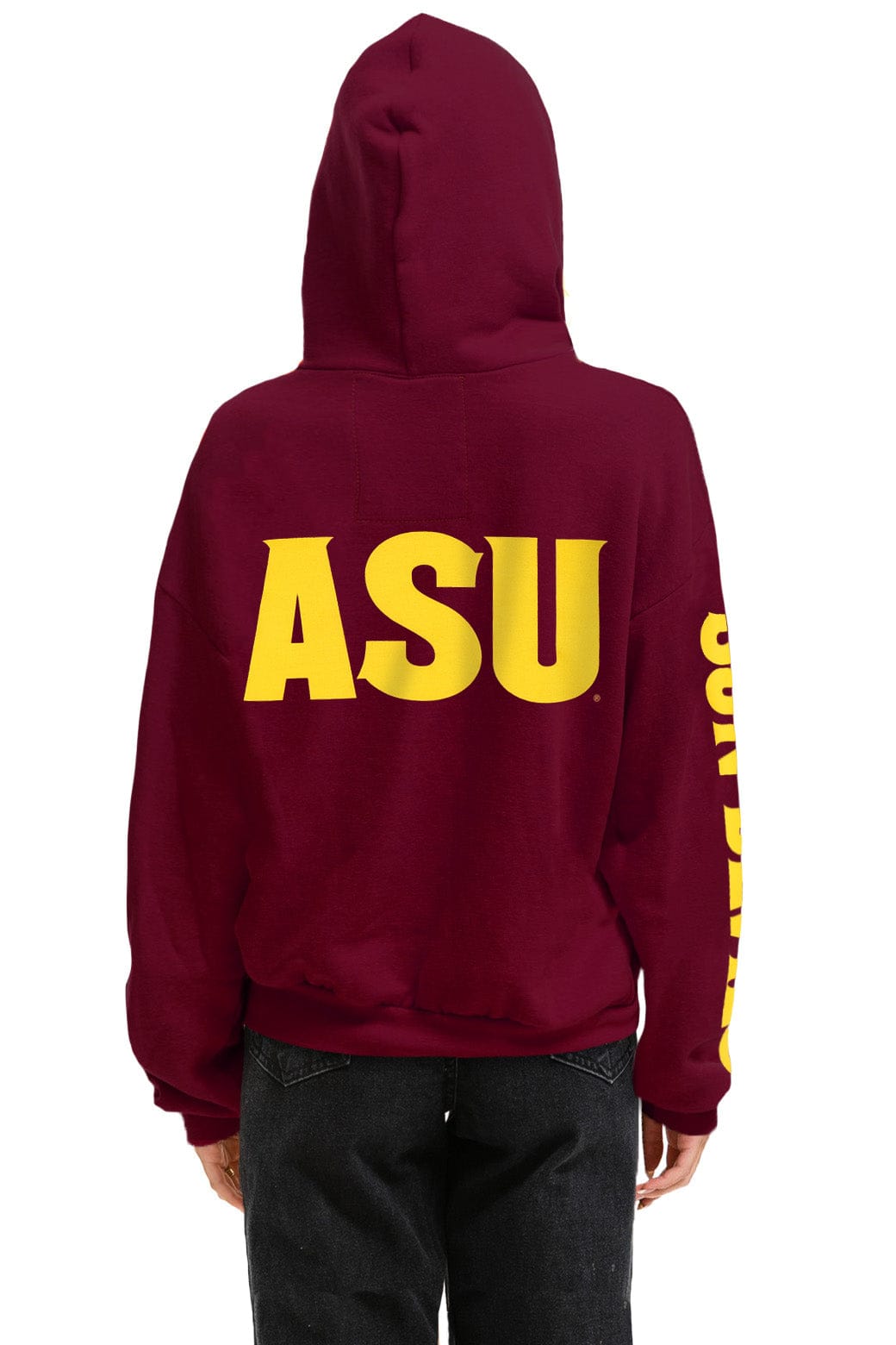 ASU FORK PULLOVER HOODIE RELAXED - MAROON - Image 3