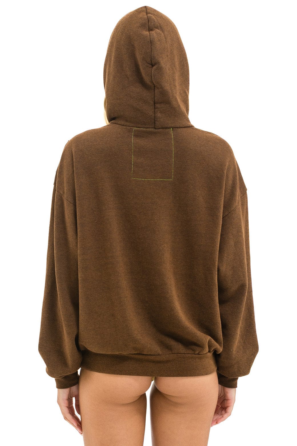 BOLT HEART PULLOVER RELAXED HOODIE - CHOCOLATE - Image 3