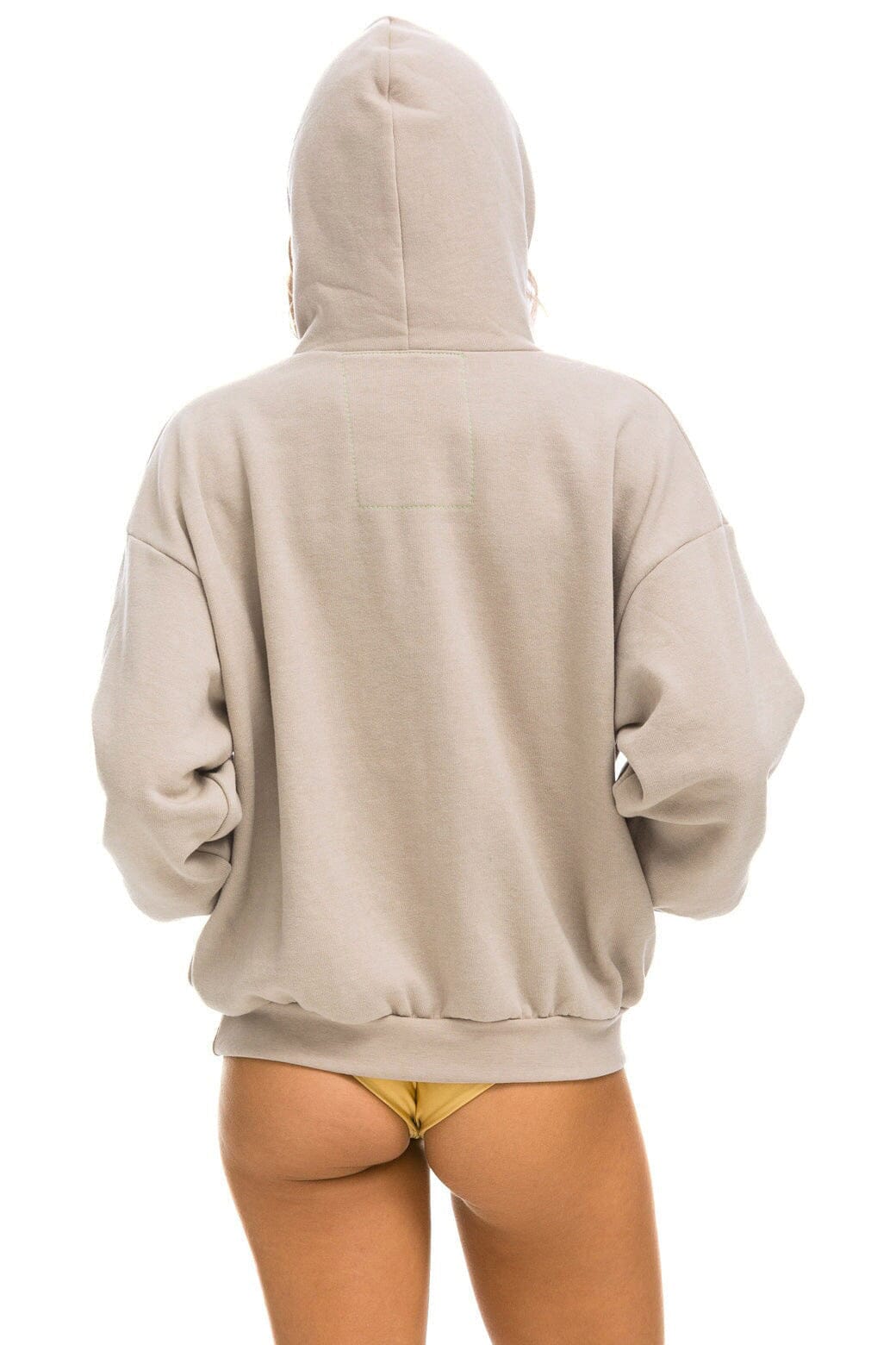 BOLT HEART PULLOVER RELAXED HOODIE - SAND - Image 3