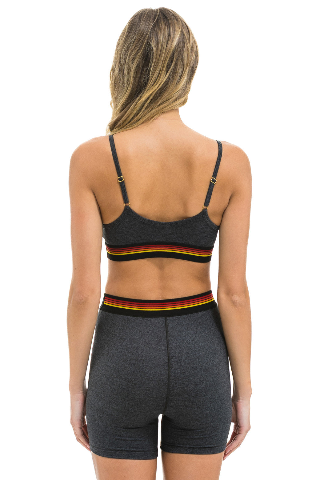 LOGO 4 INCH HI-RISE BIKER SHORT - CHARCOAL - Image 3