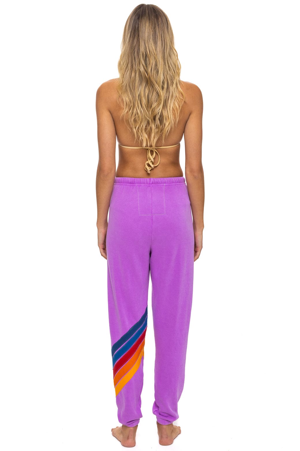 ALL SEASONS CIRCLE CHEVRON SWEATPANTS - NEON PURPLE - Image 6