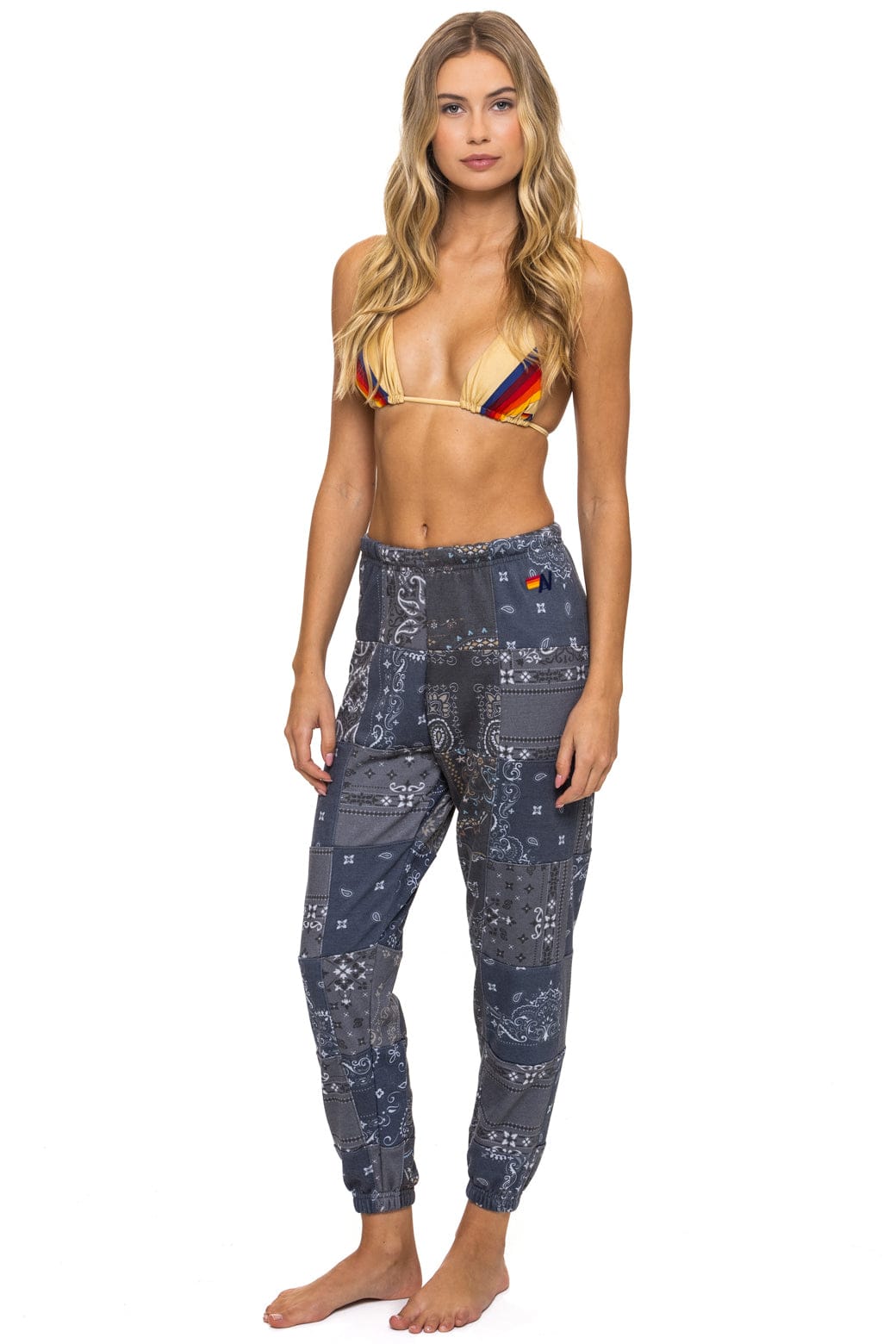BANDANA QUILTED SWEATPANTS - CHARCOAL - Image 3