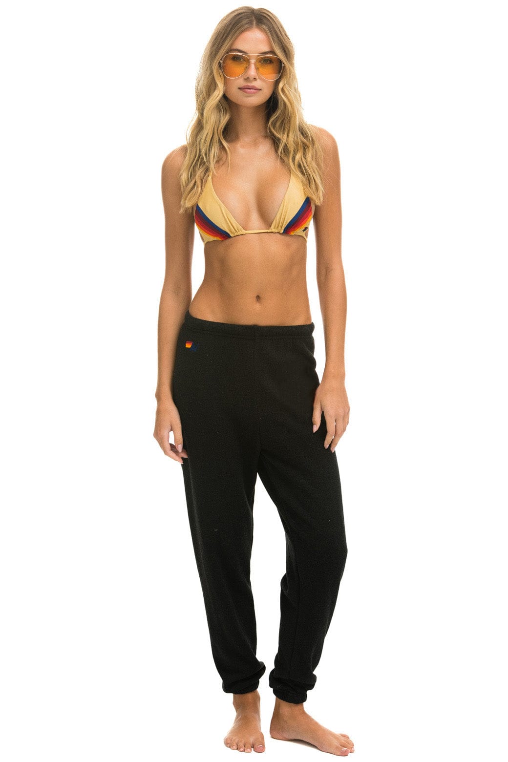BOLT SWEATPANTS - BLACK // NEON PINK - Image 2