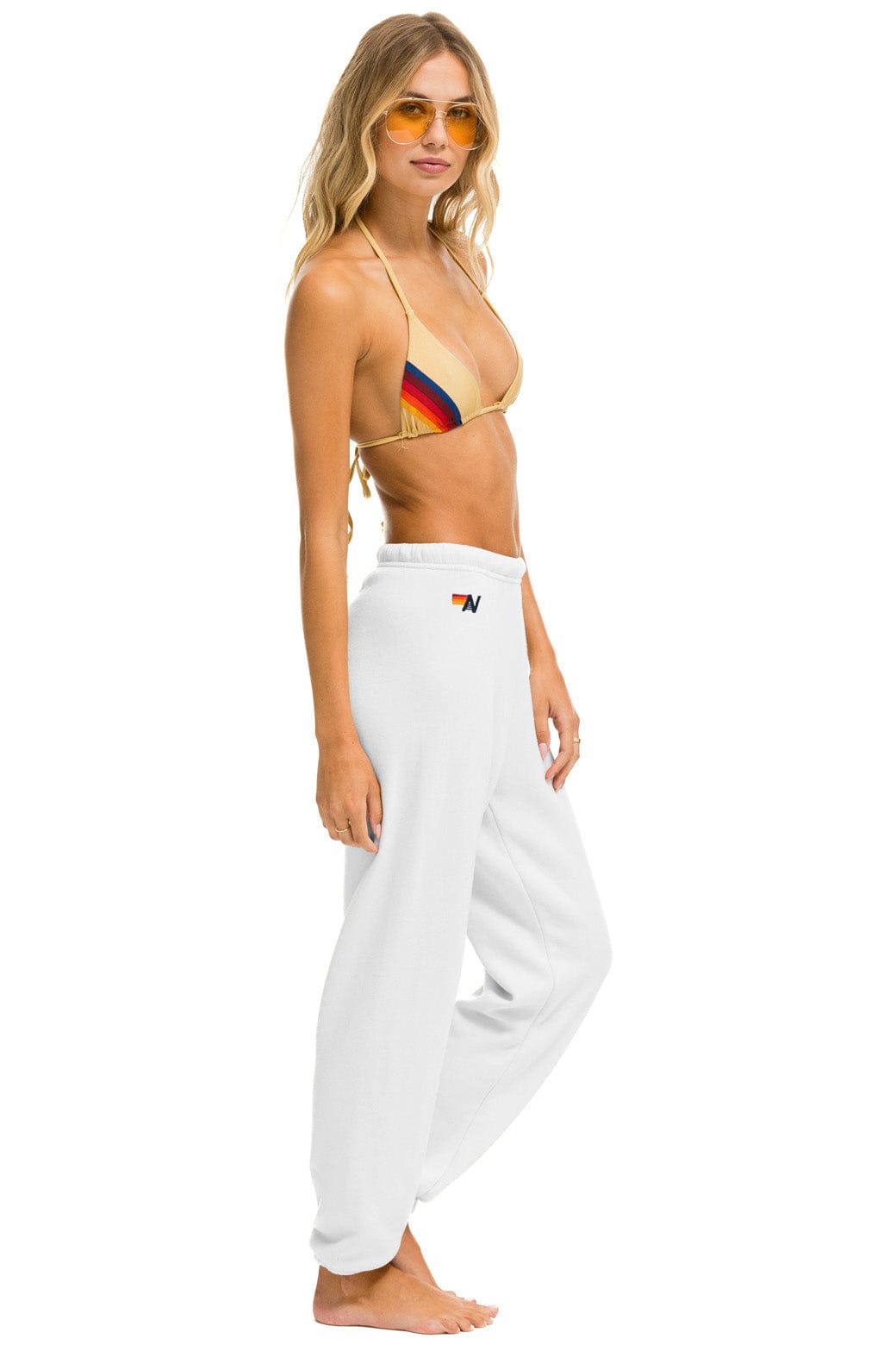 HEART STITCH 4 SWEATPANTS - WHITE - Image 4
