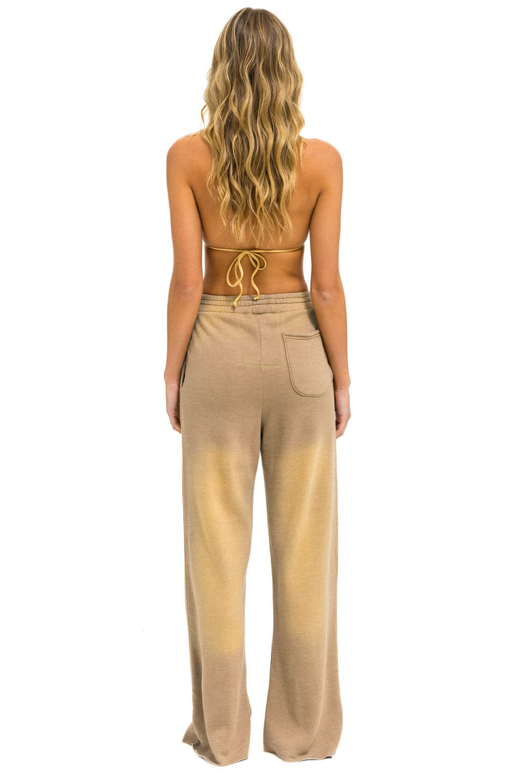 ESSENTIAL WIDE LEG POCKET SWEATPANTS - FADED TAN - Image 3