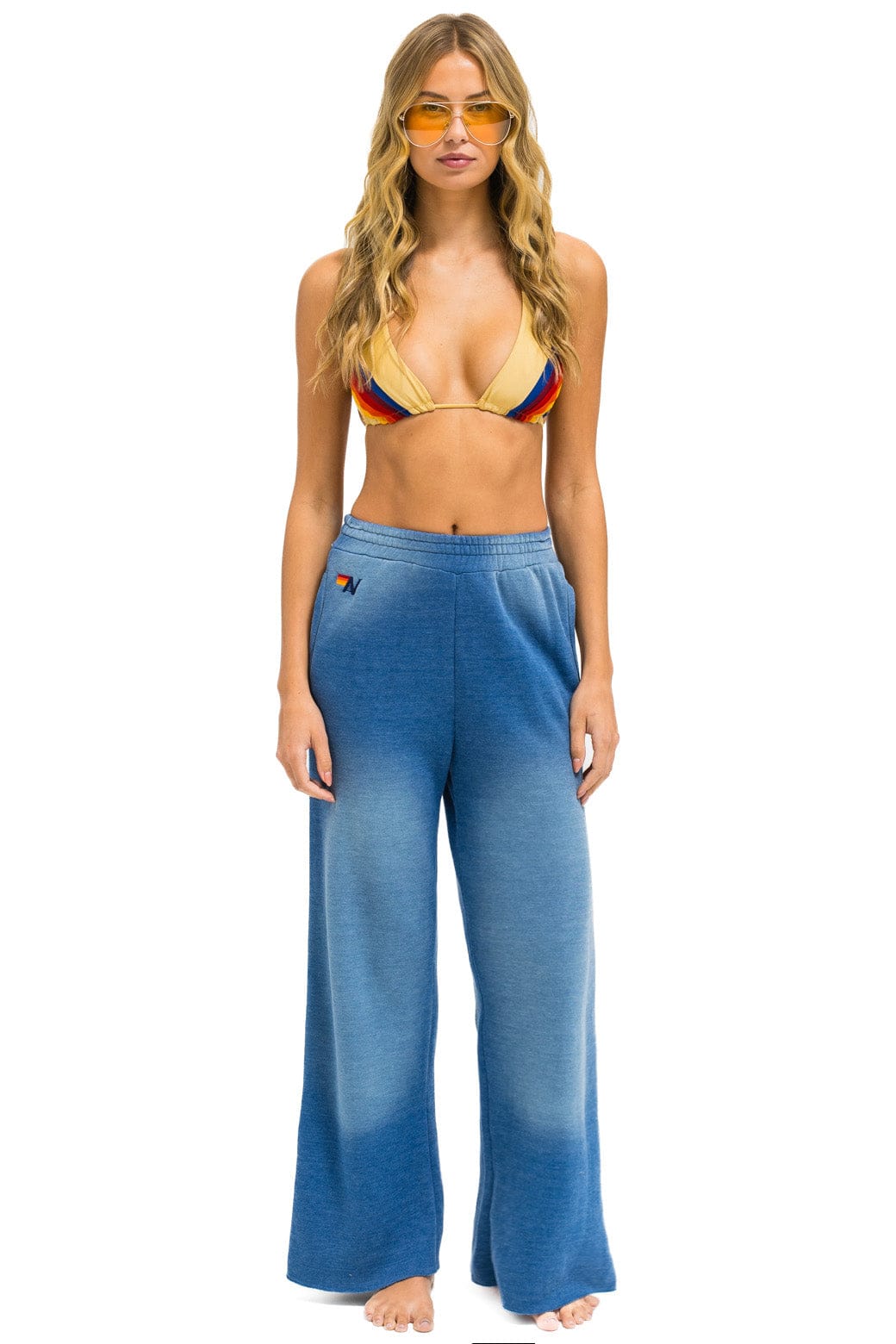 ESSENTIAL WIDE LEG POCKET SWEATPANTS - FADED WATER - Image 5