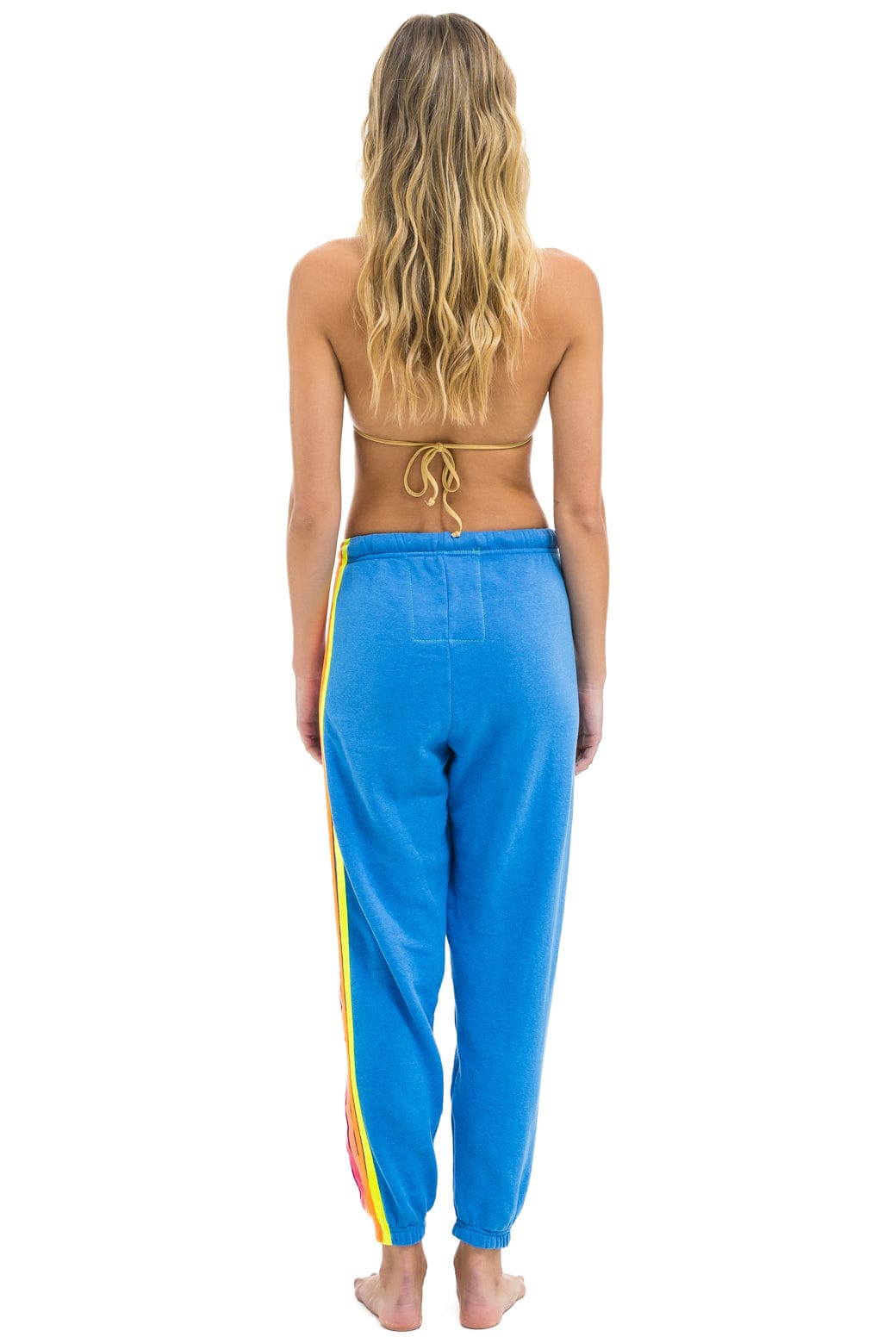 5 STRIPE SWEATPANTS - COBALT // NEON - Image 4