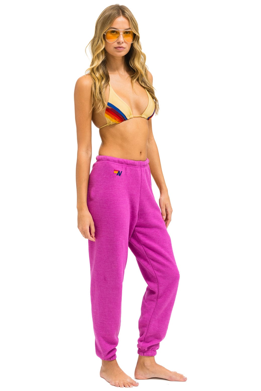 5 STRIPE SWEATPANTS - MAGENTA // ORANGE // YELLOW - Image 3