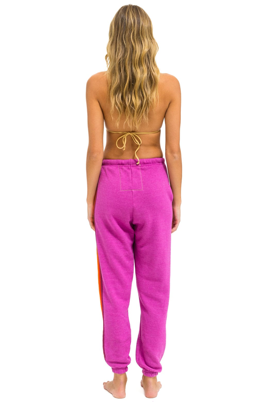 5 STRIPE SWEATPANTS - MAGENTA // ORANGE // YELLOW - Image 4