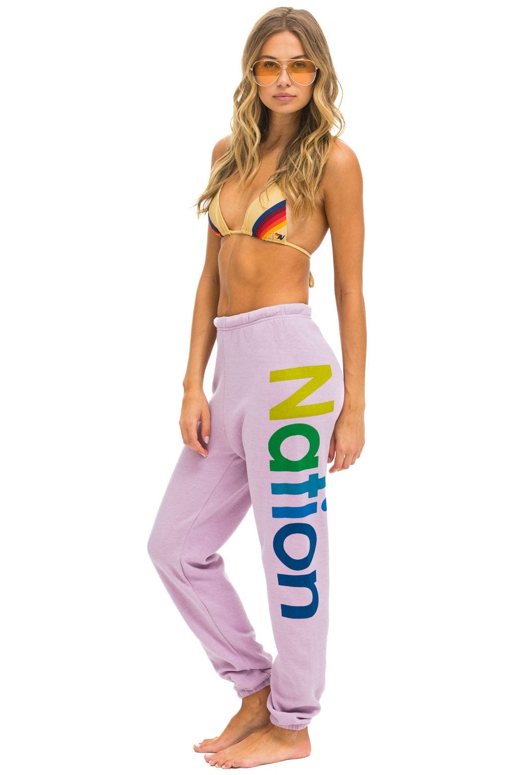 AVIATOR NATION 2 SWEATPANTS - MAUVE - Image 2