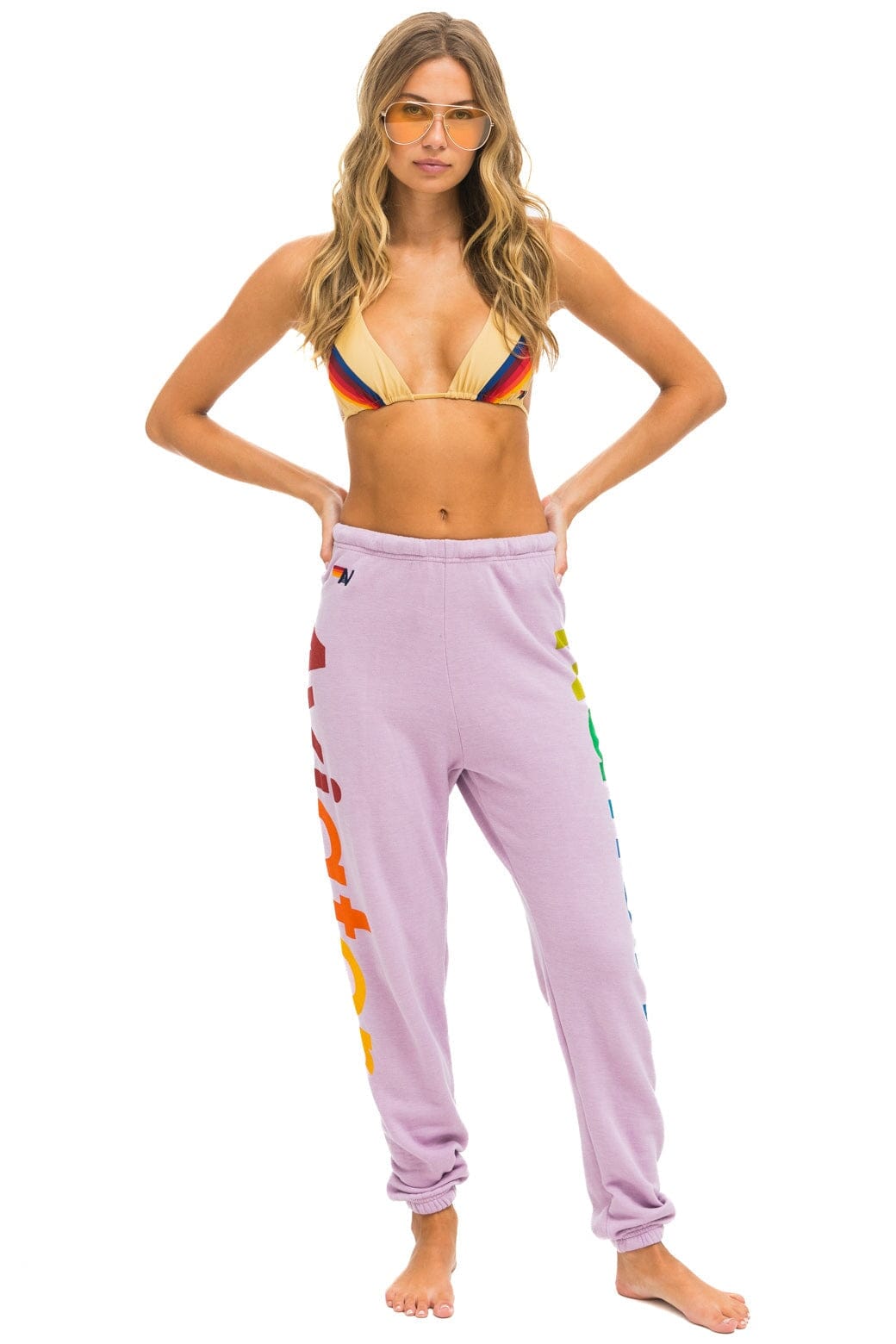 AVIATOR NATION 2 SWEATPANTS - MAUVE - Image 4