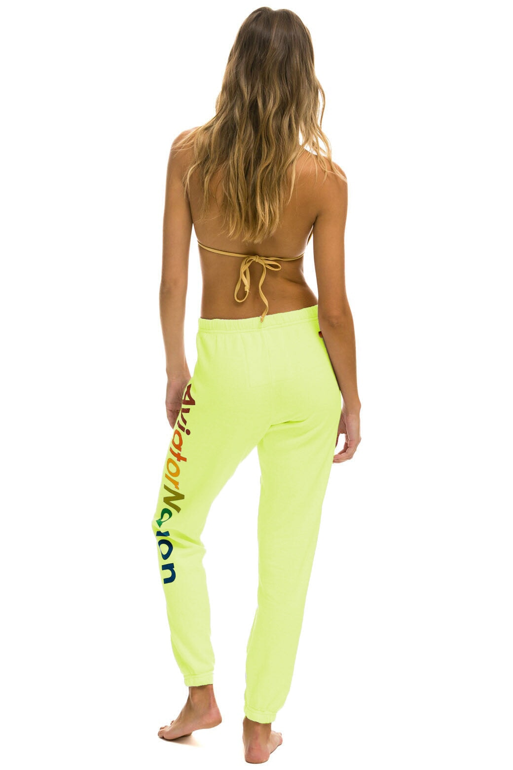 AVIATOR NATION ASPEN SWEATPANTS - NEON YELLOW - Image 3