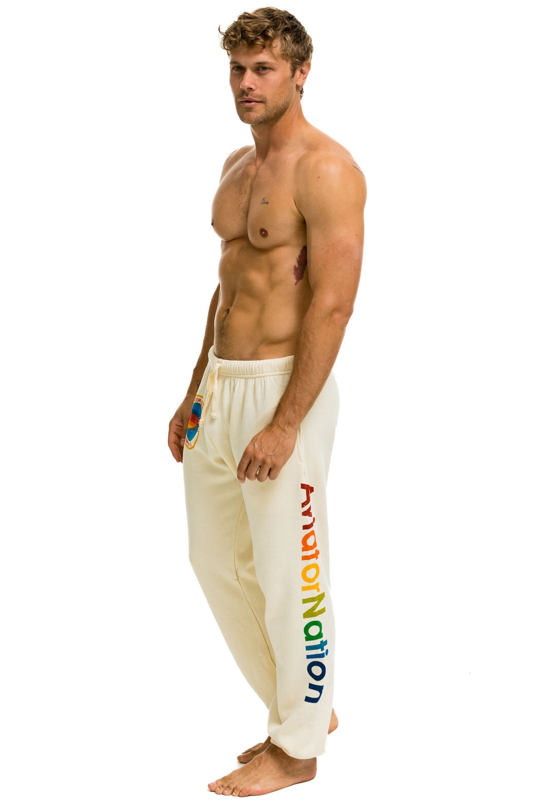 AVIATOR NATION ASPEN SWEATPANTS - VINTAGE WHITE - Image 2
