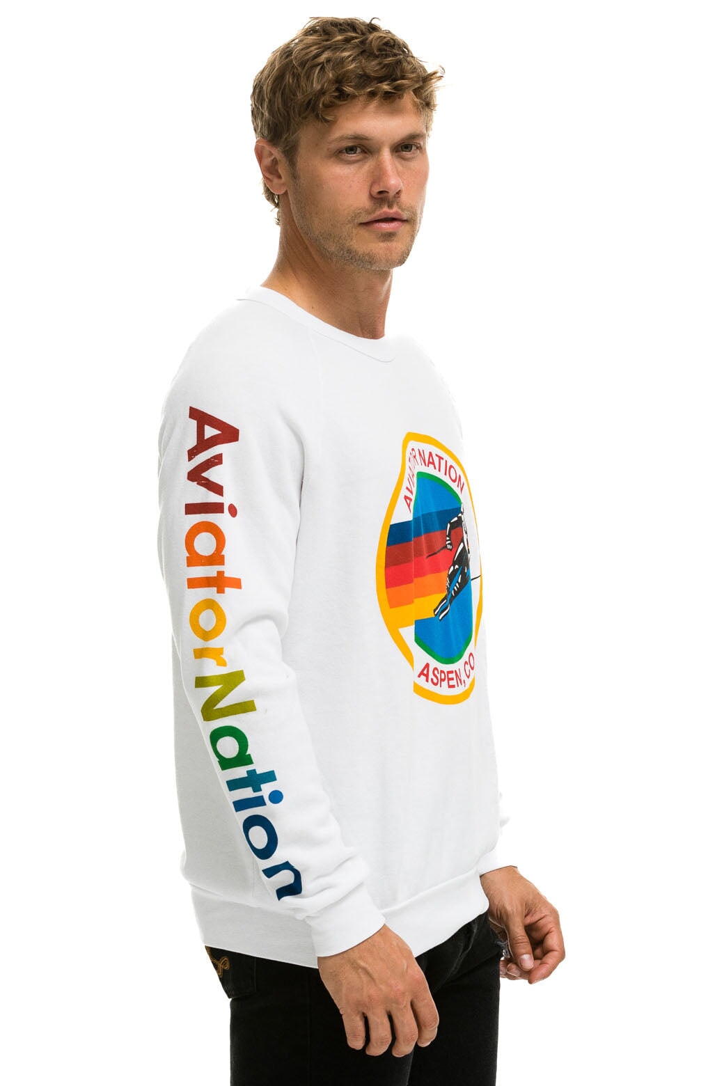 AVIATOR NATION ASPEN SWEATSHIRT - WHITE - Image 4