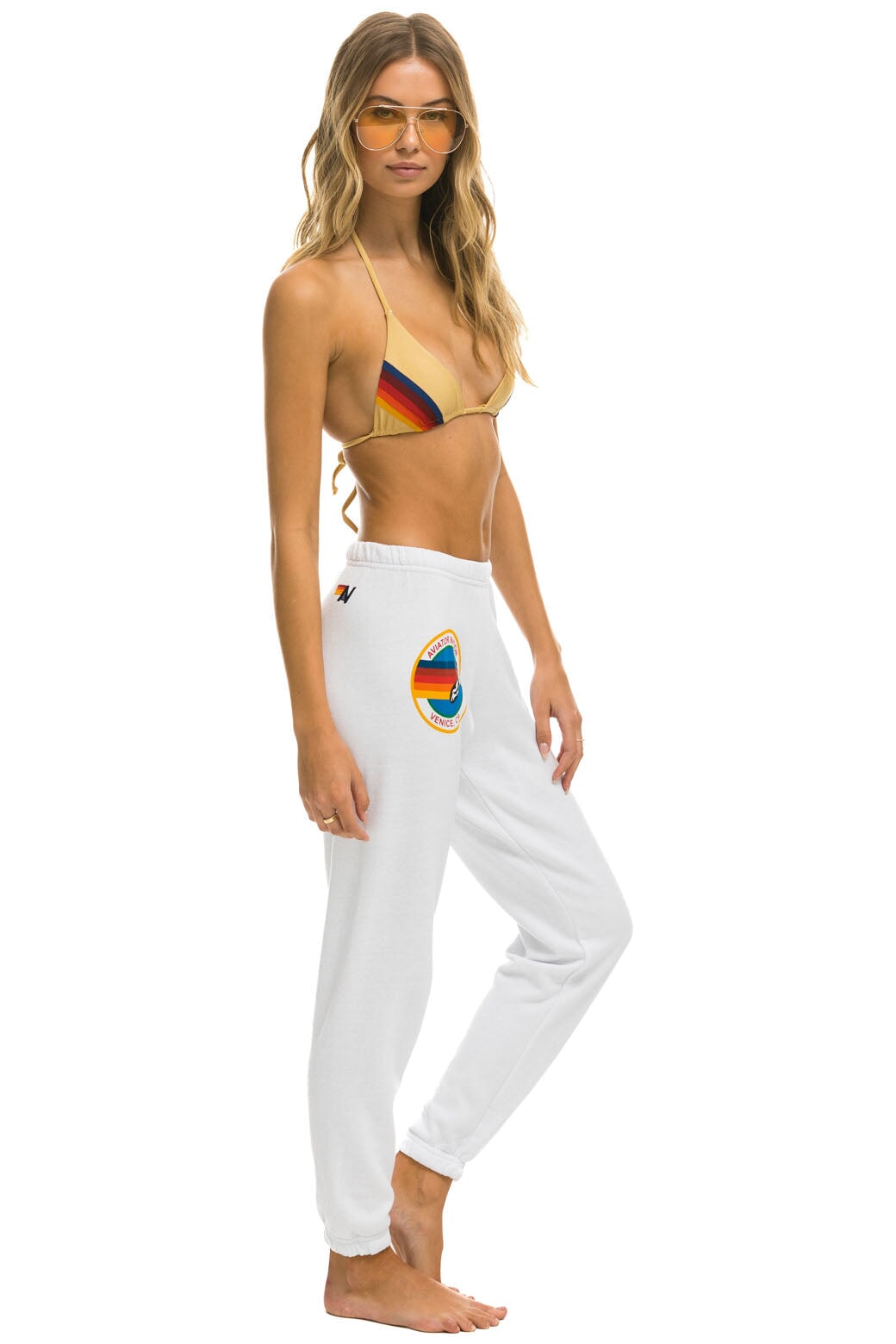 AVIATOR NATION AUSTIN SWEATPANTS - WHITE - Image 3