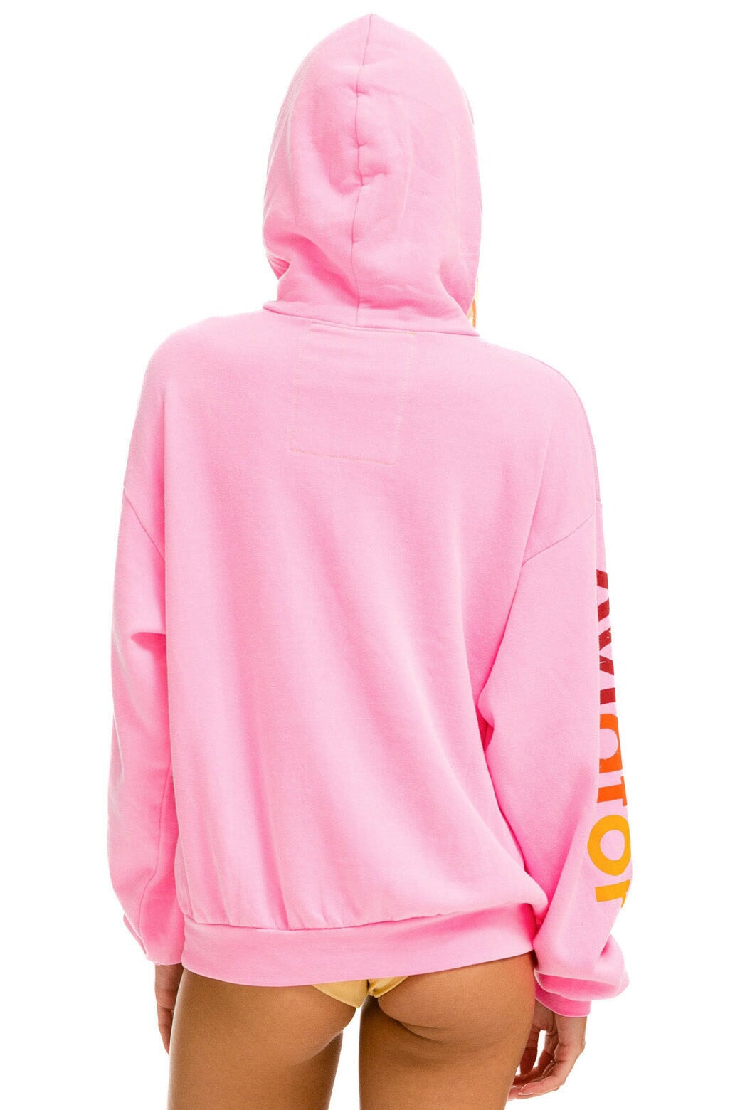 AVIATOR NATION LAGUNA BEACH RELAXED PULLOVER HOODIE - NEON PINK - Image 3