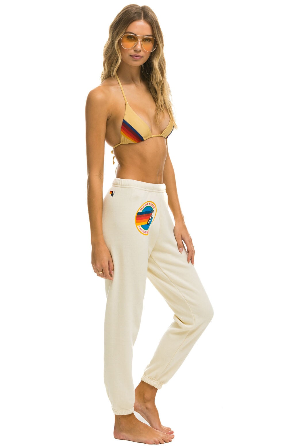 AVIATOR NATION LAGUNA BEACH SWEATPANTS - VINTAGE WHITE - Image 3