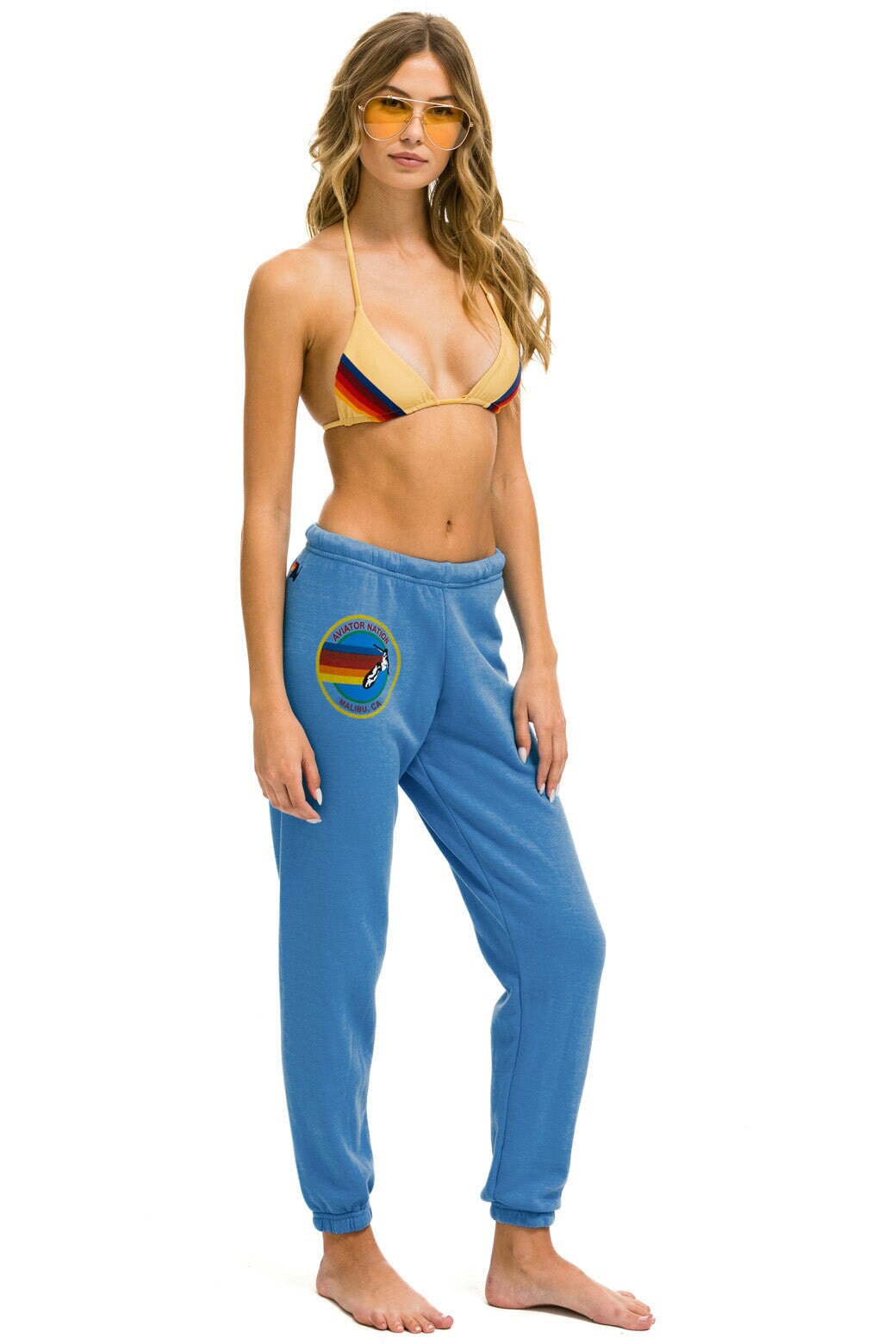 AVIATOR NATION MALIBU SWEATPANTS - COBALT - Image 3