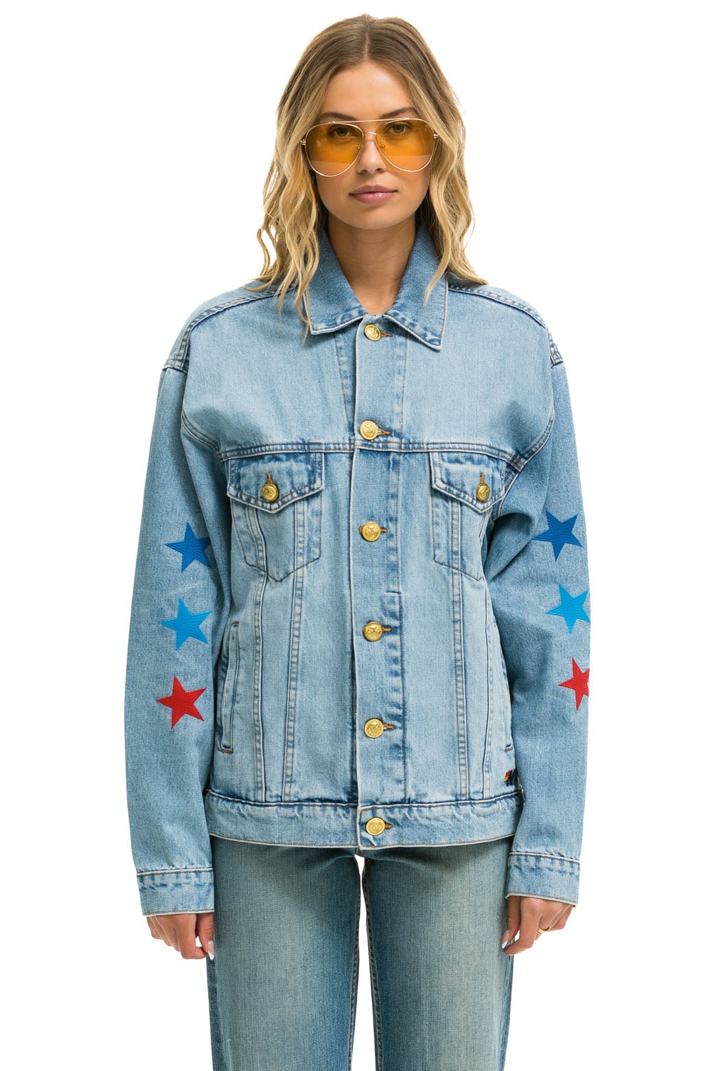 AVIATOR NATION OVERSIZED CONCERT DENIM JACKET - SUPER LIGHT - Image 10