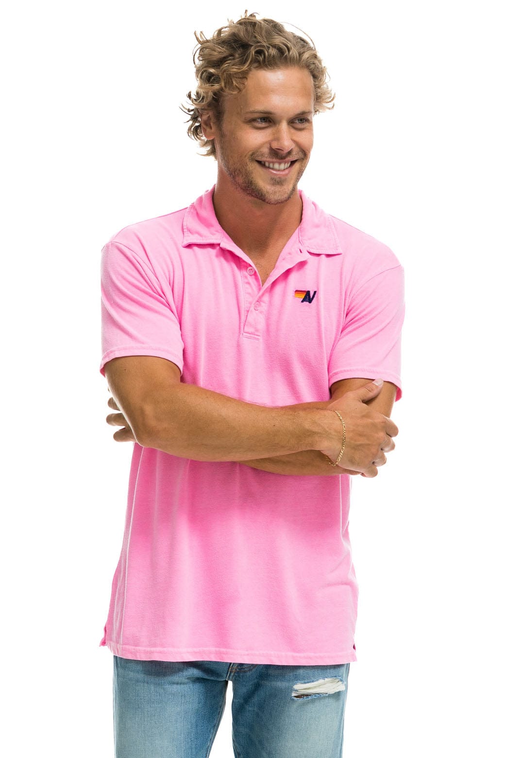 AVIATOR NATION POLO - NEON PINK - Image 2