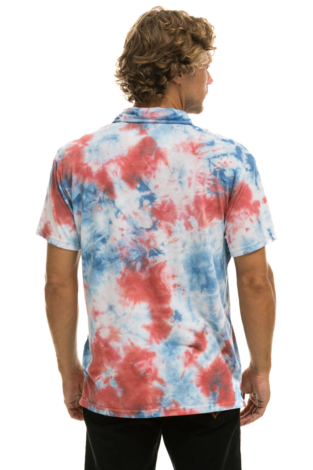 AVIATOR NATION POLO - TIE DYE RED - Image 3