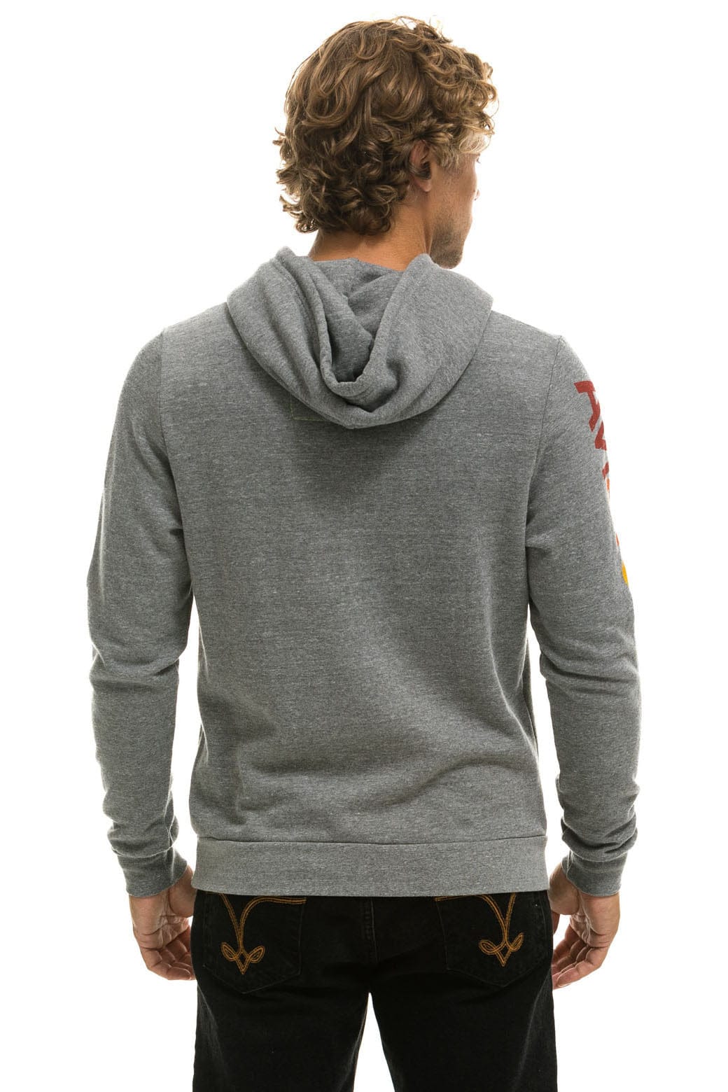 AVIATOR NATION PULLOVER HOODIE - HEATHER GREY - Image 9