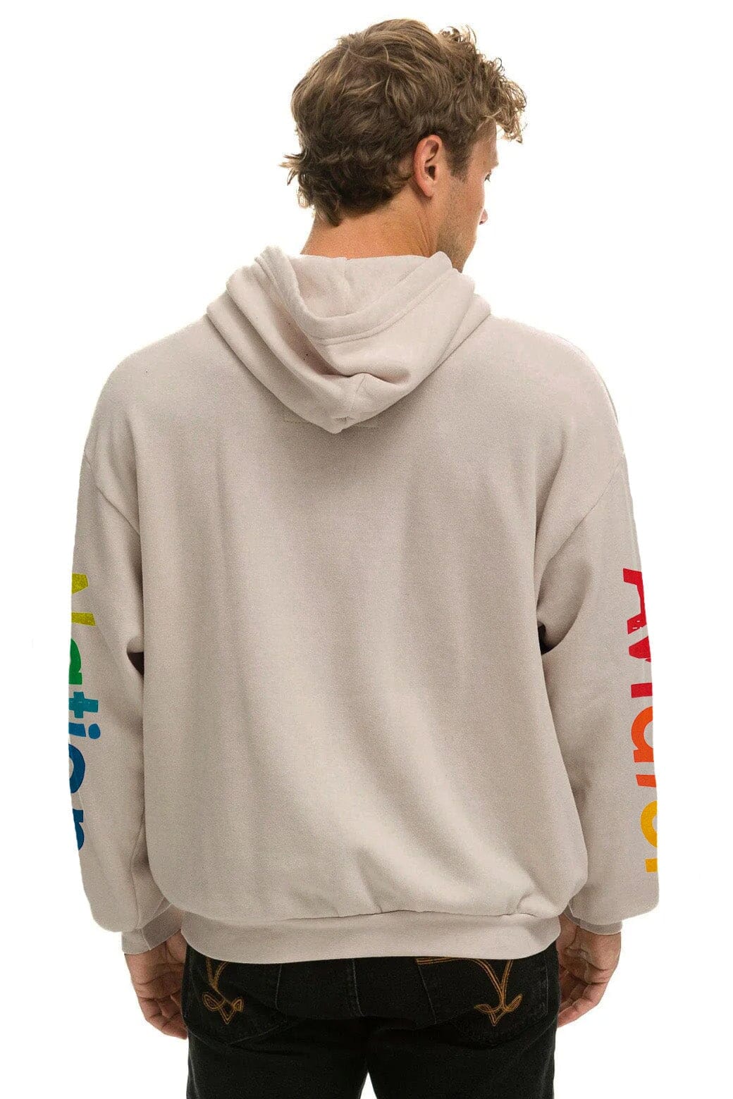 AVIATOR NATION RELAXED PULLOVER HOODIE - SAND - Image 4