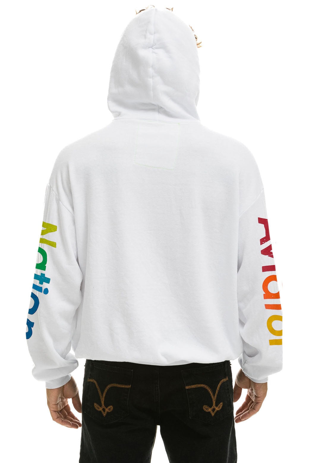 AVIATOR NATION RELAXED PULLOVER HOODIE - WHITE - Image 5