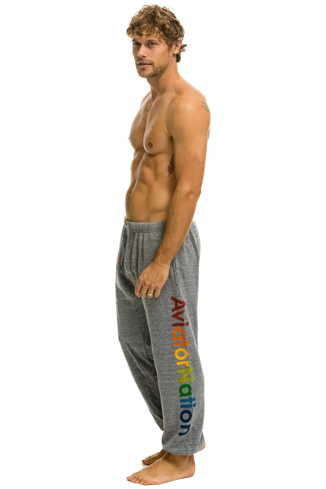 AVIATOR NATION SAN FRANCISCO SWEATPANTS - HEATHER GREY - Image 2