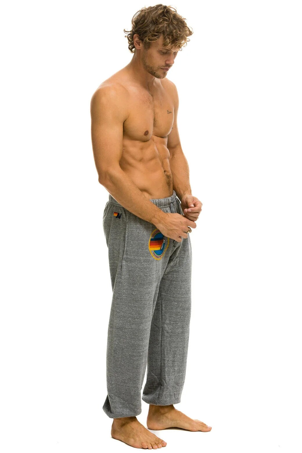 AVIATOR NATION SAN FRANCISCO SWEATPANTS - HEATHER GREY - Image 4