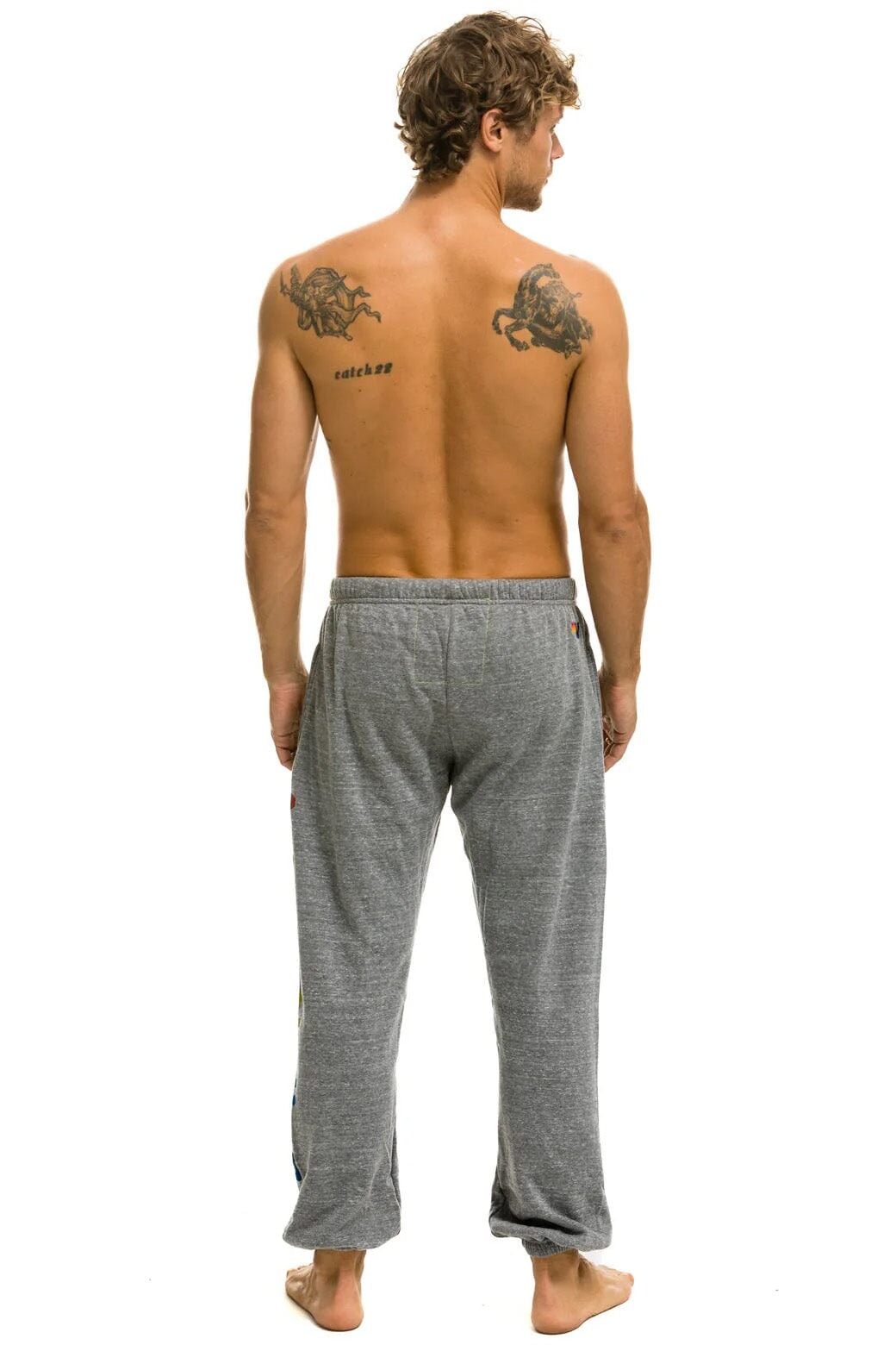 AVIATOR NATION SAN FRANCISCO SWEATPANTS - HEATHER GREY - Image 3