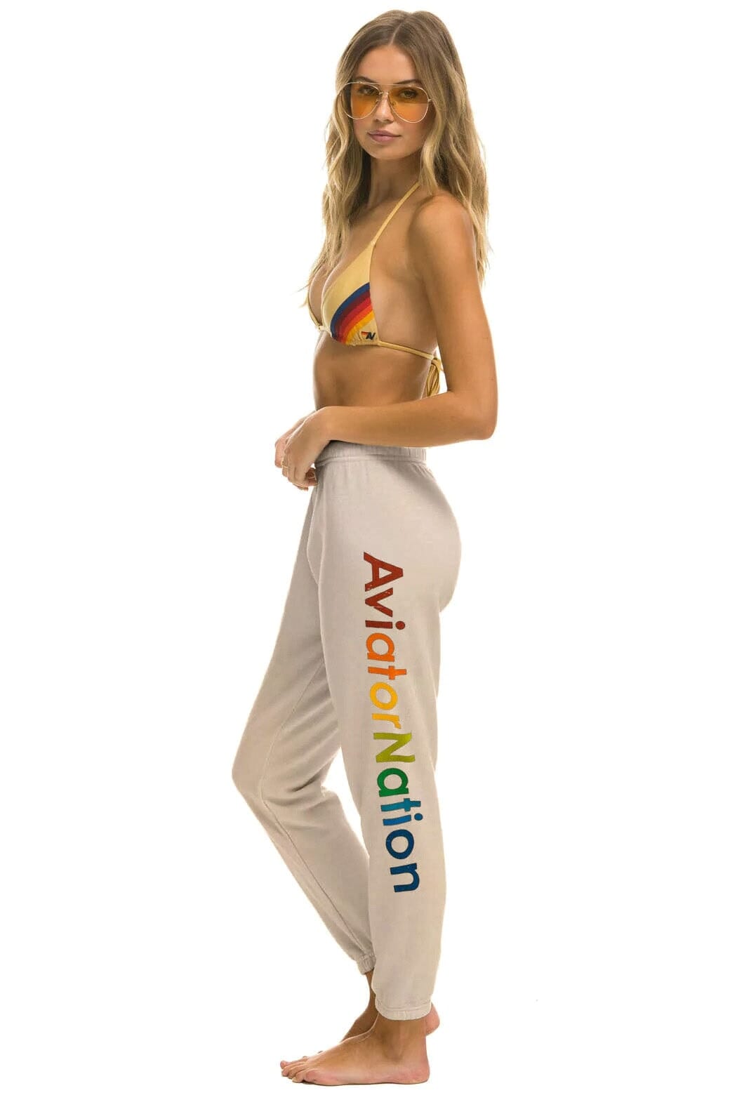 AVIATOR NATION SWEATPANTS - SAND - Image 2