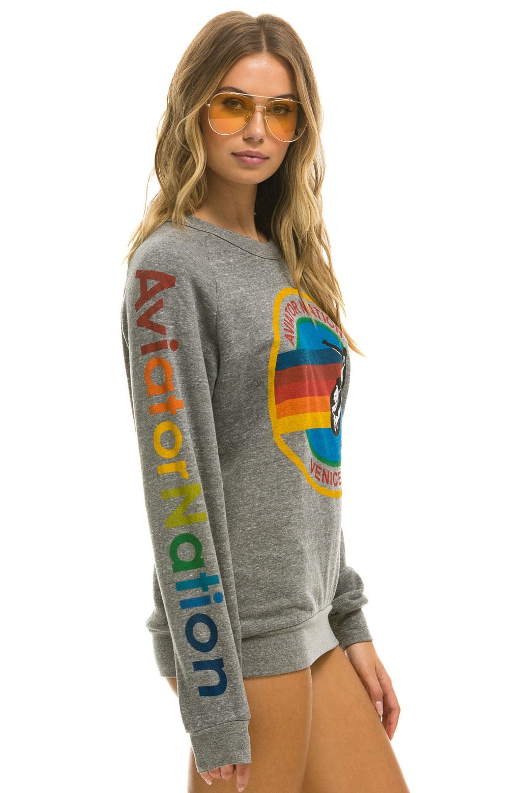 AVIATOR NATION SWEATSHIRT - HEATHER GREY - Image 9