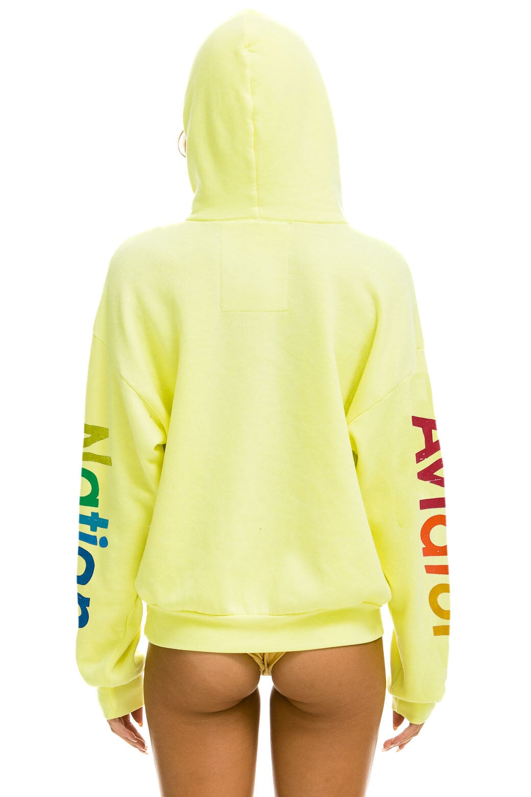 AVIATOR NATION VAIL RELAXED PULLOVER HOODIE - NEON YELLOW - Image 3