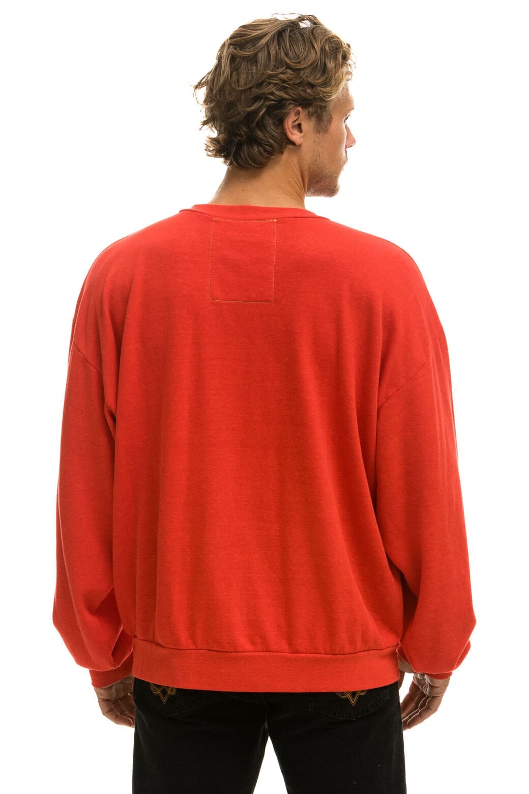 BOLT RELAXED CREW SWEATSHIRT - RED // WHITE - Image 4