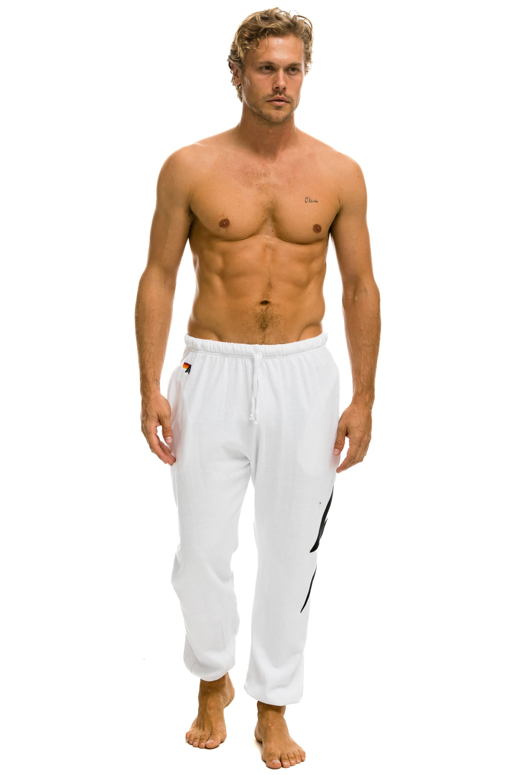 BOLT STITCH SWEATPANTS - WHITE // BLACK - Image 3