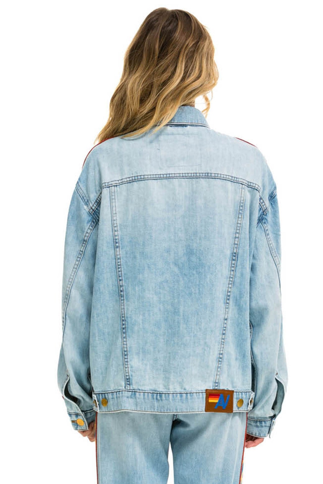 BOLT STRIPE OVERSIZED CONCERT DENIM JACKET - SUPER LIGHT - Image 4