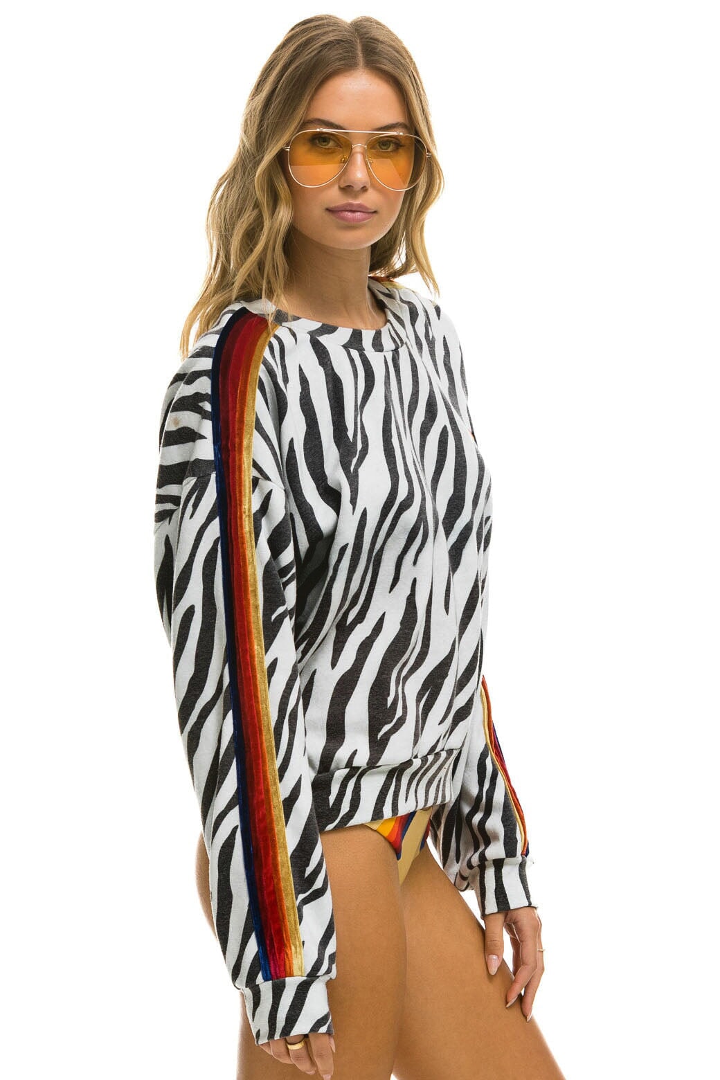 CLASSIC RELAXED FIT CREW SWEATSHIRT - ZEBRA - Image 5